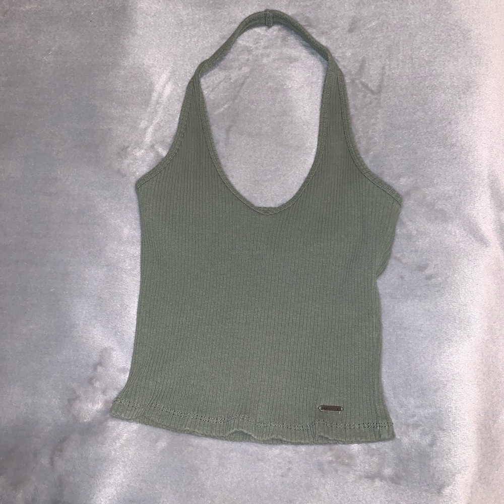 Ribbed Halter Crop Top